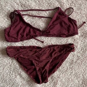 Quint Soul Pink Label 2P Burgundy Swimsuit
